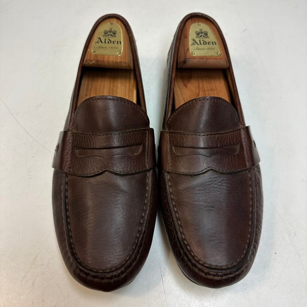 EUC Ralph Lauren Purple Label Calfskin Penny Loafer Drviers Made in Italy 8 D I